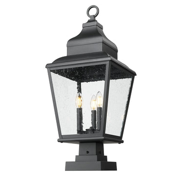 Z-Lite 29.25" High Raphael 3 Light Outdoor Pier Mounted Fixture image 2