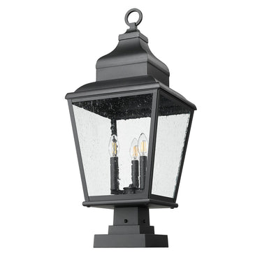 Z-Lite 29.25" High Raphael 3 Light Outdoor Pier Mounted Fixture image 4