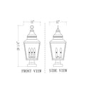 Z-Lite 29.25" High Raphael 3 Light Outdoor Pier Mounted Fixture image 7