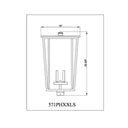 Z-Lite 29.25" High Seoul 4 Light Outdoor Post Mount Fixture image 5