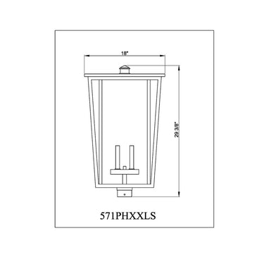 Z-Lite 29.25" High Seoul 4 Light Outdoor Post Mount Fixture image 5