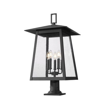 Z-Lite 29.5" High Rainer 5 Light Outdoor Pier Mounted Fixture image 1
