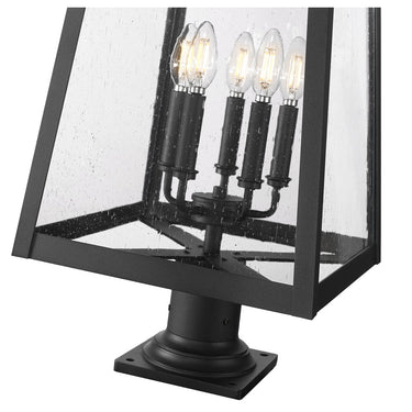Z-Lite 29.5" High Rainer 5 Light Outdoor Pier Mounted Fixture image 3
