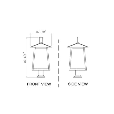 Z-Lite 29.5" High Rainer 5 Light Outdoor Pier Mounted Fixture image 7