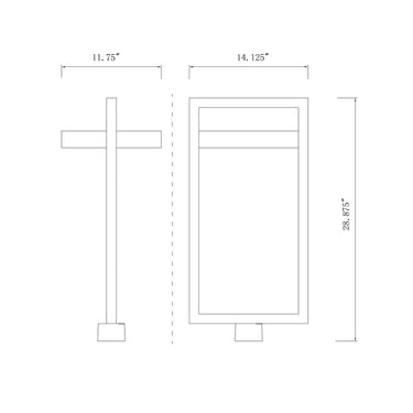 Z-Lite 29" High Luttrel 1 Light Outdoor Post Mount Fixture image 5
