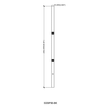 Z-Lite 3" Black Outdoor Post image 1