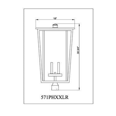 Z-Lite 30.75" High Seoul 4 Light Outdoor Post Mount Fixture image 5