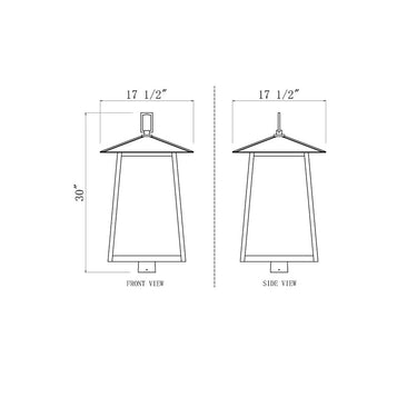 Z-Lite 30" High Rainer 6 Light Outdoor Post Mount Fixture image 5