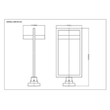 Z-Lite 31.5" High Luttrel 1 Light Outdoor Pier Mounted Fixture image 7