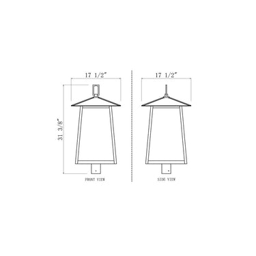 Z-Lite 31.5" High Rainer 6 Light Outdoor Post Mount Fixture image 5