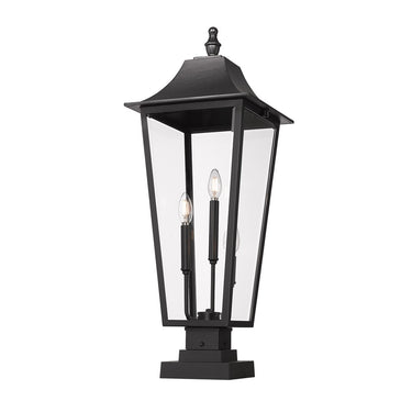 Z-Lite 32.5" High Gannon 3 Light Outdoor Pier Mounted Fixture image 1