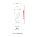 Z-Lite 32.5" High Gannon 3 Light Outdoor Pier Mounted Fixture image 7