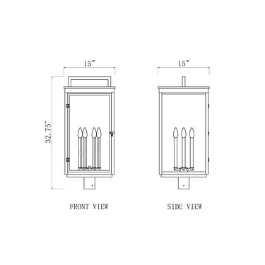 Z-Lite 32.75" High Hartwell 6 Light Outdoor Post Mount Fixture image 5