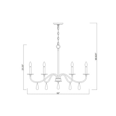 Z-Lite 32" Toussant 6 Light Chandelier image 21