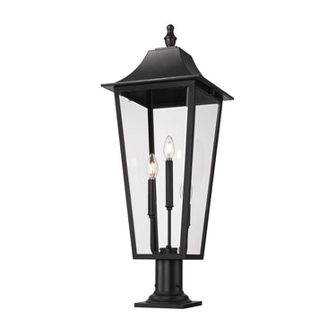 Z-Lite 33.5" High Gannon 3 Light Outdoor Pier Mounted Fixture image 1