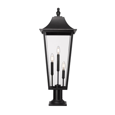 Z-Lite 33.5" High Gannon 3 Light Outdoor Pier Mounted Fixture image 2