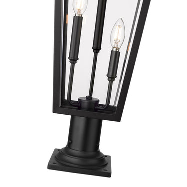 Z-Lite 33.5" High Gannon 3 Light Outdoor Pier Mounted Fixture image 3