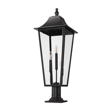 Z-Lite 33.5" High Gannon 3 Light Outdoor Pier Mounted Fixture image 4