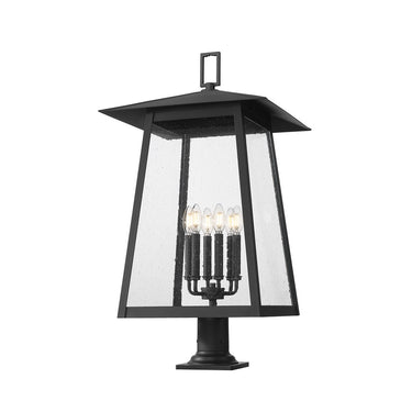 Z-Lite 33.5" High Rainer 6 Light Outdoor Pier Mounted Fixture image 1