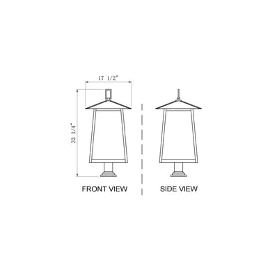 Z-Lite 33.5" High Rainer 6 Light Outdoor Pier Mounted Fixture image 7