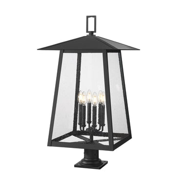Z-Lite 33.5" High Rainer 6 Light Outdoor Pier Mounted Fixture image