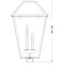 Z-Lite 33.75" High Talbot 4 Light Outdoor Post Mount Fixture image 10