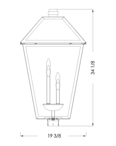 Z-Lite 33.75" High Talbot 4 Light Outdoor Post Mount Fixture image 10