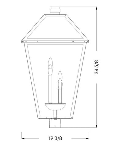 Z-Lite 34.25" High Talbot 4 Light Outdoor Post Mount Fixture image 10