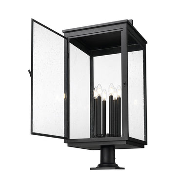 Z-Lite 34.75" High Hartwell 6 Light Outdoor Pier Mounted Fixture image 1