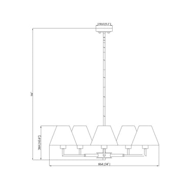 Z-Lite 34" Leila 5 Light Chandelier image 21