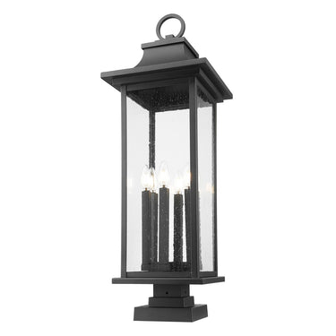 Z-Lite 36.5" High Tiberius 6 Light Outdoor Pier Mounted Fixture image 1