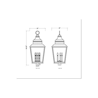 Z-Lite 39.5" High Raphael 5 Light Outdoor Post Mount Fixture image 5