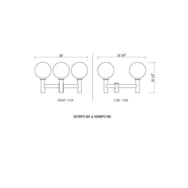 Z-Lite 39" Laurent 3 Light Outdoor Post Mount Fixture image 10