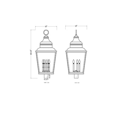 Z-Lite 40.75" High Raphael 5 Light Outdoor Post Mount Fixture image 5
