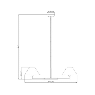 Z-Lite 42" Long Leila 2 Light Chandelier image 21