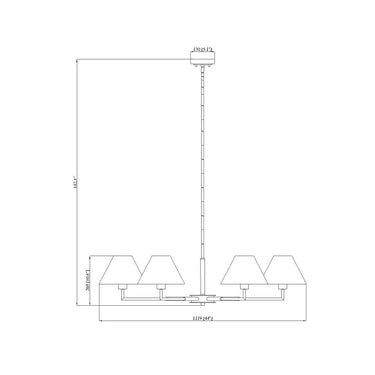 Z-Lite 44" Leila 6 Light Chandelier image 21