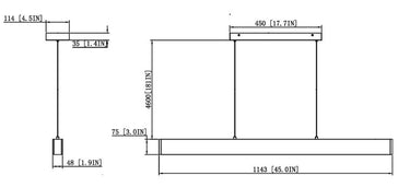 Z-Lite 45" Long Hudson 1 Light Linear Chandelier image 21