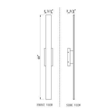 Z-Lite 48" High Stylet 4 Light Outdoor Wall image 7