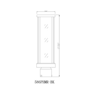 Z-Lite 5.5" Glenwood Glass 1 Light Outdoor Post Mount Fixture image 5