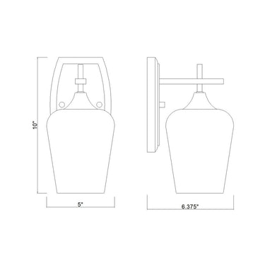 Z-Lite 5" Joliet 1 Light Wall Sconce Additional Image 7