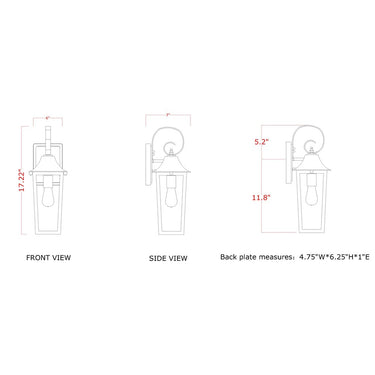 Z-Lite 6" Gannon 1 Light Outdoor Wall image 7
