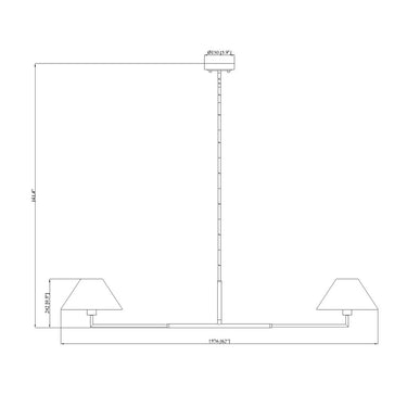 Z-Lite 62" Long Leila 2 Light Chandelier image 21