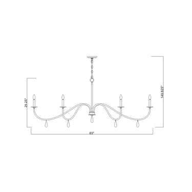 Z-Lite 63" Toussant 6 Light Chandelier image 21