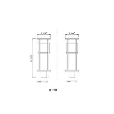 Z-Lite 7.25" Luca 1 Light Outdoor Post Mount Fixture image 5