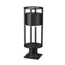 Z-Lite 7.25" Luca Glass 1 Light Outdoor Pier Mounted Fixture image 1