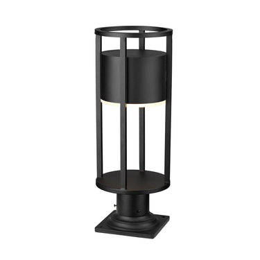 Z-Lite 7.25" Luca Glass 1 Light Outdoor Pier Mounted Fixture image 1