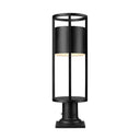 Z-Lite 7.25" Luca Glass 1 Light Outdoor Pier Mounted Fixture image 2