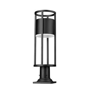 Z-Lite 7.25" Luca Glass 1 Light Outdoor Pier Mounted Fixture image 4