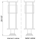 Z-Lite 7.25" Luca Glass 1 Light Outdoor Pier Mounted Fixture image 7