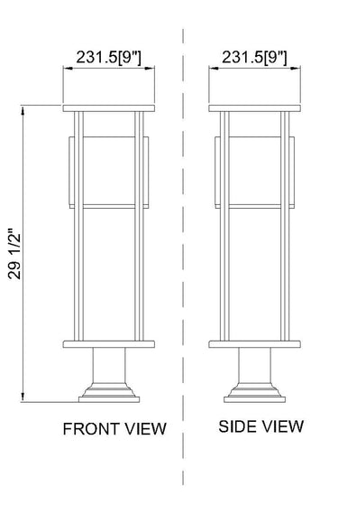 Z-Lite 7.25" Luca Glass 1 Light Outdoor Pier Mounted Fixture image 7